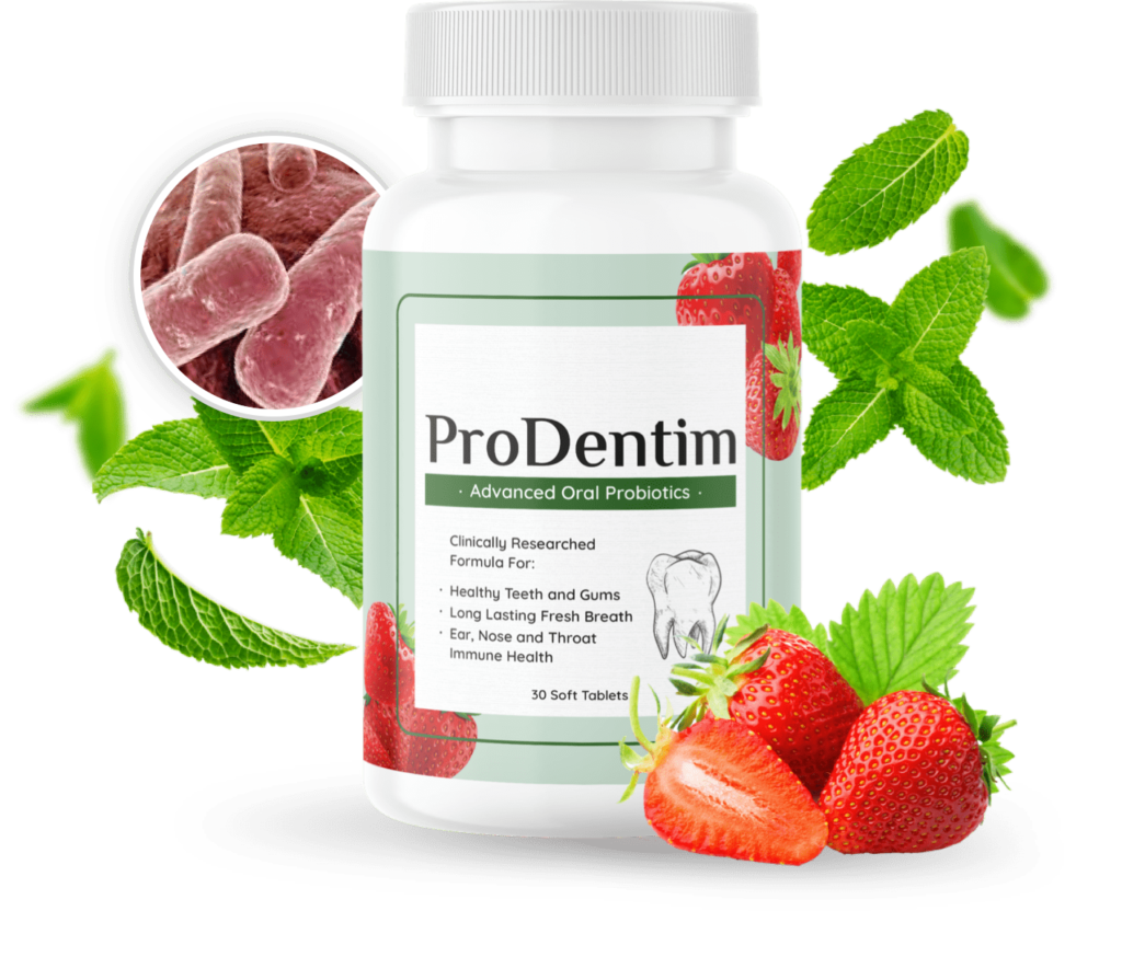 Pro Dentim is a probiotic oral health supplement designed to support strong teeth, healthy gums, and fresh breath with natural ingredients Pro Dentim oral probiotic supplement for improving dental health and gum strength naturally
