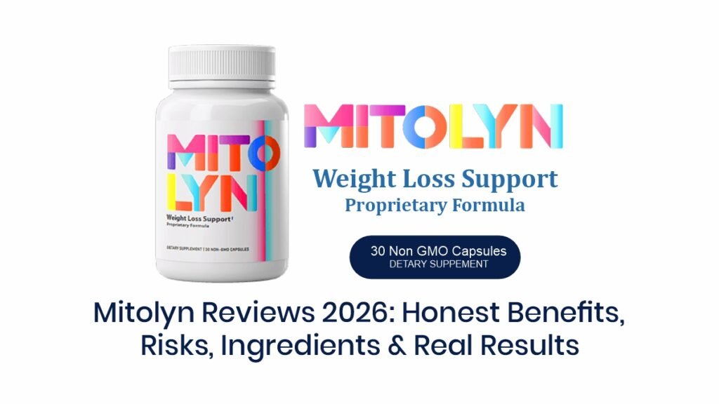 Mitolyn Reviews 2026 supplement bottle with ingredients overview and metabolism support guide