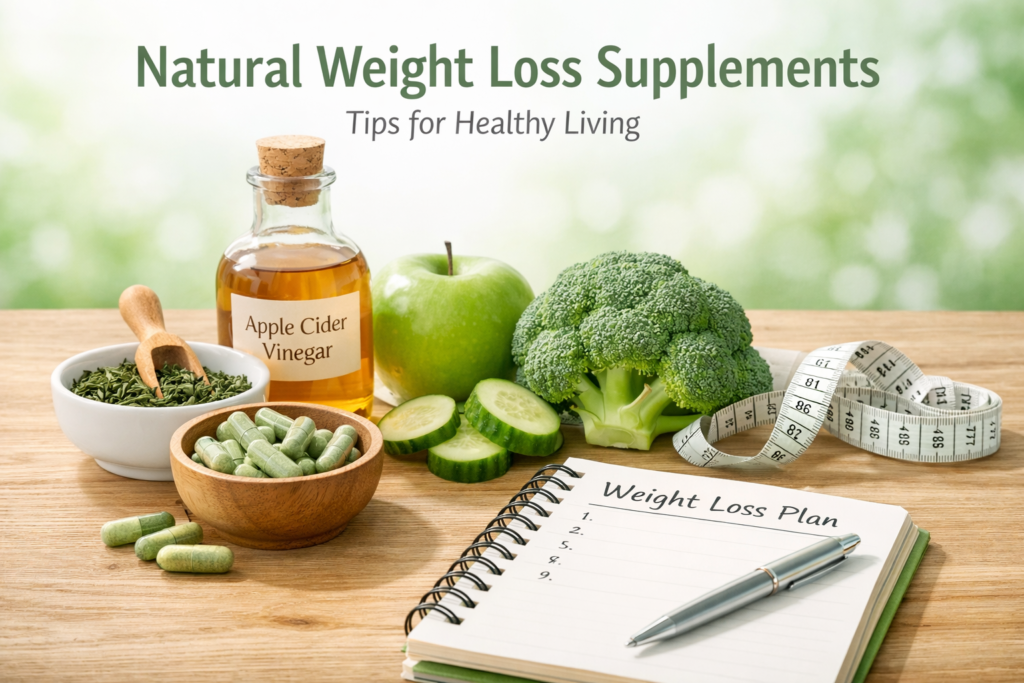 Natural herbal supplements shown as part of the Best Natural Weight Loss Supplements 2026 for supporting healthy metabolism and weight management.