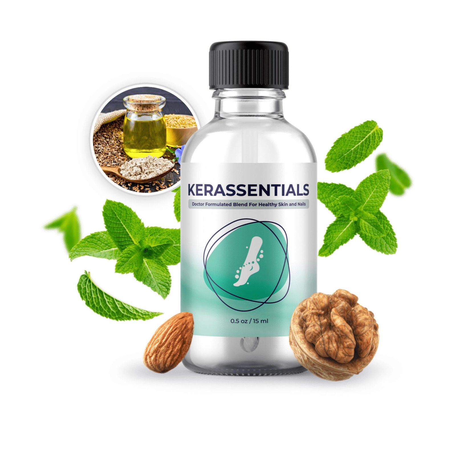 Kerassentials Unique Fungus Dropper for healthy nails and skin support