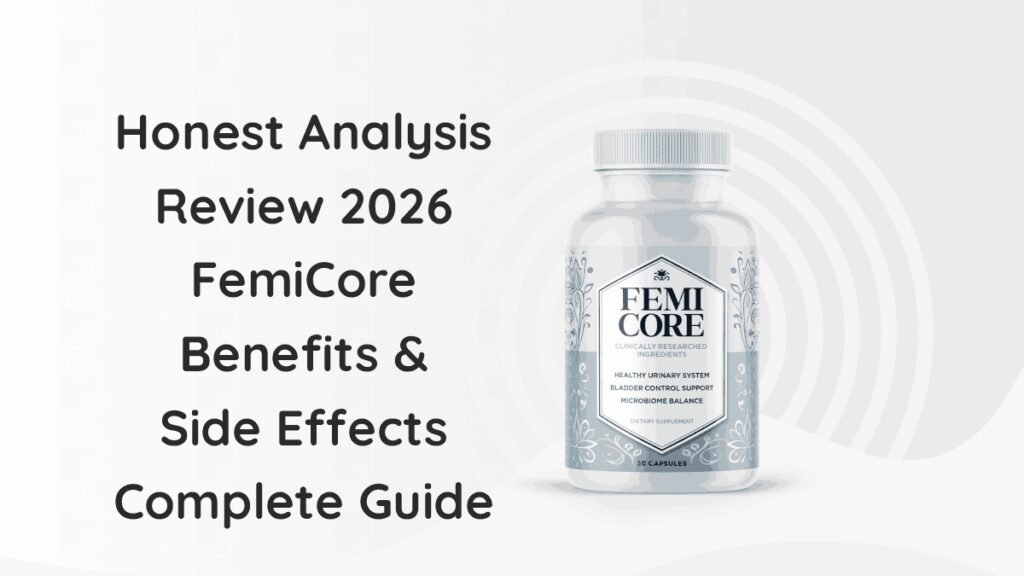 Honest Analysis Review 2026 FemiCore Benefits & Side Effects Complete Guide 48 FemiCore bladder support supplement bottle for women
