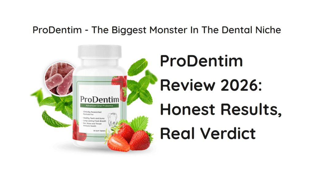 ProDentim Review 2026: Honest Results, Real Verdict 37 ProDentim Review 2026 — chewable oral probiotic supplement bottle for gum and teeth health