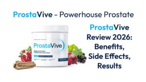 ProstaVive Review — prostate support supplement bottle and powder