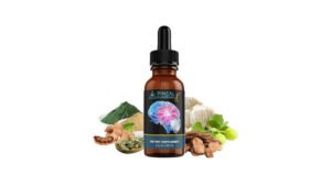 Home 9 Pineal Guardian X Review — liquid brain health supplement bottle and dropper