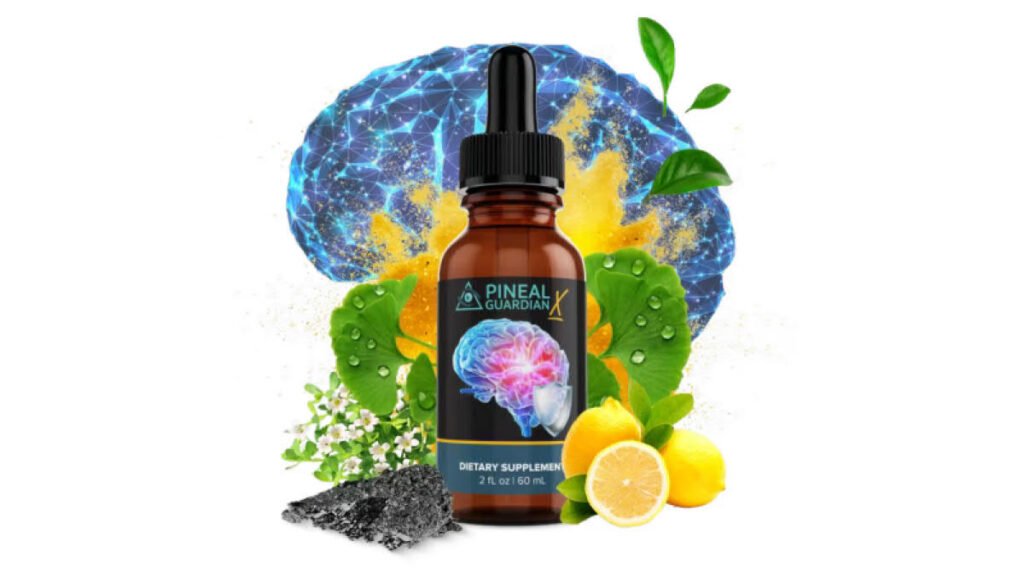 Pineal Guardian X Review image showing the supplement bottle and dropper